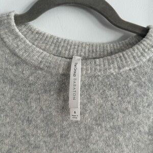 Babaton Crewneck Sweater in Gray/Beige Marino Wool